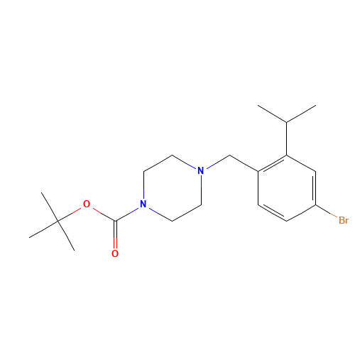 tert-butyl 4-[(4-bromo-2-propan-2-ylphenyl)methyl]piperazine-1-carboxylate (CAS: 1446819-66-4) - Related Chemical Product