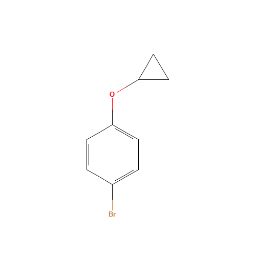 1-bromo-4-cyclopropyloxybenzene (CAS: 38380-85-7) - Chemical Structure and Molecular Formula 