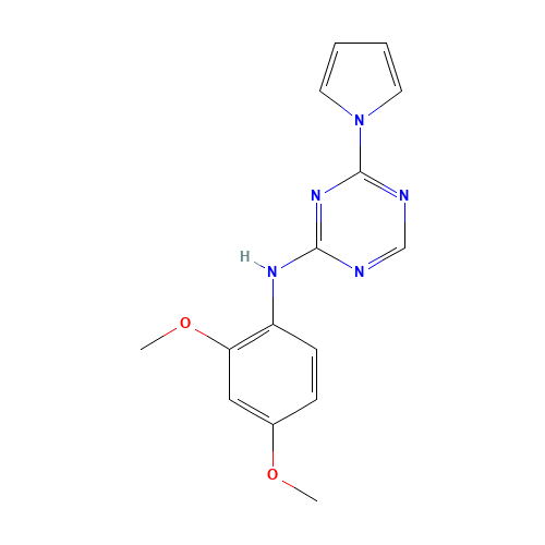 N-(2,4-dimethoxyphenyl)-4-pyrrol-1-yl-1,3,5-triazin-2-amine (CAS: 333727-96-1) - Related Chemical Product