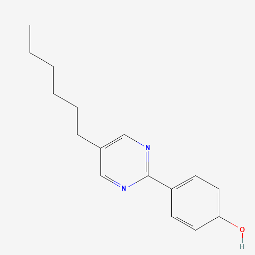 4-(5-hexyl-1H-pyrimidin-2-ylidene)cyclohexa-2,5-dien-1-one (CAS: 58415-61-5) - Chemical Structure and Molecular Formula 