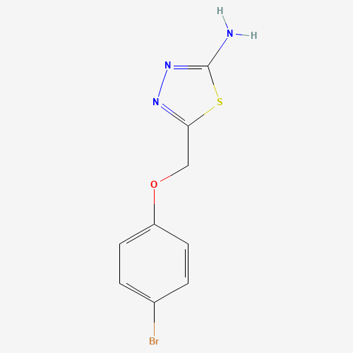 5-[(4-bromophenoxy)methyl]-1,3,4-thiadiazol-2-amine (CAS: 299441-95-5) - Chemical Structure and Molecular Formula 