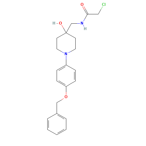 2-chloro-N-[[4-hydroxy-1-(4-phenylmethoxyphenyl)piperidin-4-yl]methyl]acetamide (CAS: 916344-32-6) - Related Chemical Product