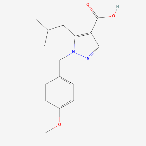 1-[(4-methoxyphenyl)methyl]-5-(2-methylpropyl)pyrazole-4-carboxylic acid (CAS: 1235313-67-3) - Related Chemical Product