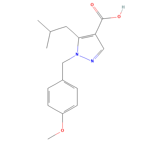 1-[(4-methoxyphenyl)methyl]-5-(2-methylpropyl)pyrazole-4-carboxylic acid (CAS: 1235313-67-3) - Related Chemical Product
