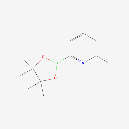 2-methyl-6-(4,4,5,5-tetramethyl-1,3,2-dioxaborolan-2-yl)pyridine (CAS: 1096689-44-9) - Chemical Structure and Molecular Formula 