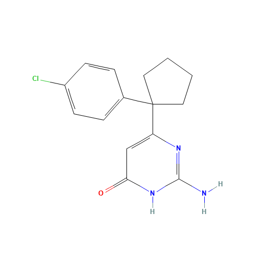 2-amino-6-[1-(4-chlorophenyl)cyclopentyl]-1H-pyrimidin-4-one (CAS: 1374421-00-7) - Related Chemical Product