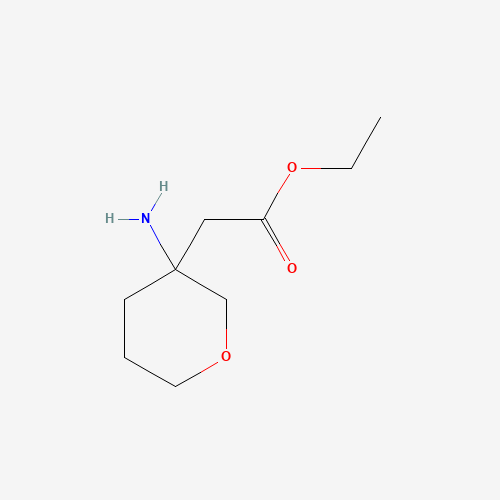 ethyl 2-(3-aminooxan-3-yl)acetate (CAS: 1432024-21-9) - Chemical Structure and Molecular Formula 