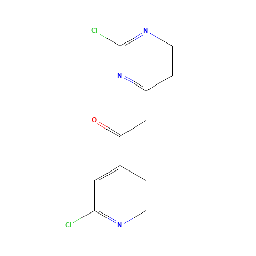 1-(2-chloropyridin-4-yl)-2-(2-chloropyrimidin-4-yl)ethanone (CAS: 1126431-54-6) - Chemical Structure and Molecular Formula 
