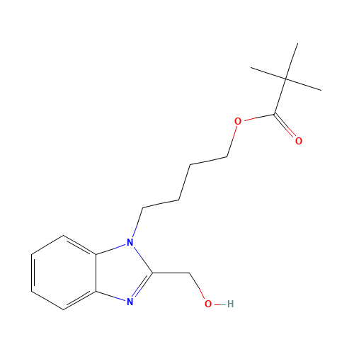 4-[2-(hydroxymethyl)benzimidazol-1-yl]butyl 2,2-dimethylpropanoate (CAS: 797032-02-1) - Related Chemical Product