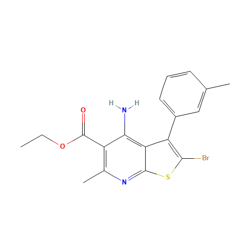 ethyl 4-amino-2-bromo-6-methyl-3-(3-methylphenyl)thieno[2,3-b]pyridine-5-carboxylate (CAS: 1312594-76-5) - Related Chemical Product