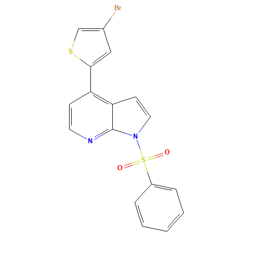 1-(benzenesulfonyl)-4-(4-bromothiophen-2-yl)pyrrolo[2,3-b]pyridine (CAS: 943321-97-9) - Related Chemical Product