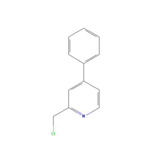 2-(chloromethyl)-4-phenylpyridine (CAS: 147937-34-6) - Chemical Structure and Molecular Formula 