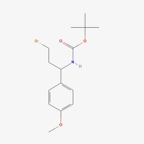 tert-butyl N-[3-bromo-1-(4-methoxyphenyl)propyl]carbamate (CAS: 924818-01-9) - Related Chemical Product