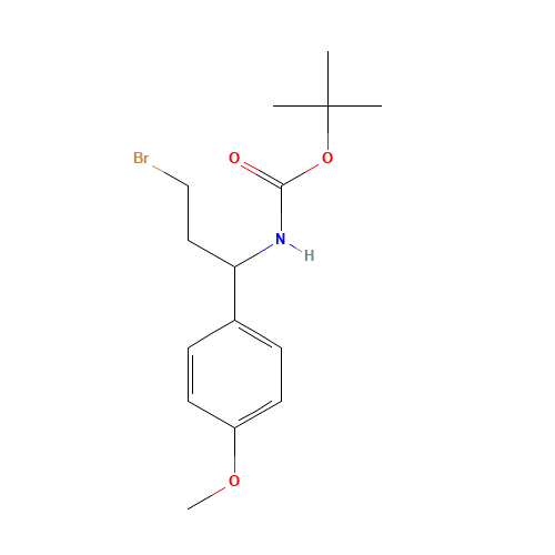 tert-butyl N-[3-bromo-1-(4-methoxyphenyl)propyl]carbamate (CAS: 924818-01-9) - Related Chemical Product