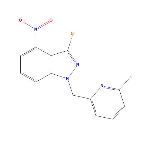 3-bromo-1-[(6-methylpyridin-2-yl)methyl]-4-nitroindazole (CAS: 1313408-93-3) - Related Chemical Product
