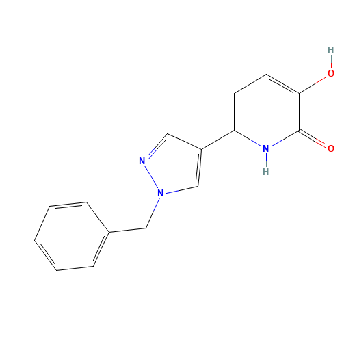 6-(1-benzylpyrazol-4-yl)-3-hydroxy-1H-pyridin-2-one (CAS: 1333146-80-7) - Related Chemical Product