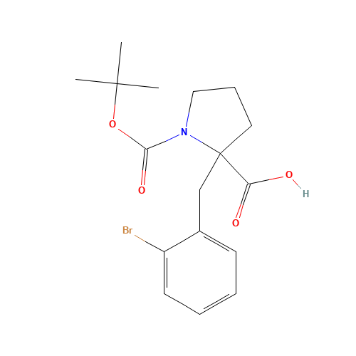 2-[(2-bromophenyl)methyl]-1-[(2-methylpropan-2-yl)oxycarbonyl]pyrrolidine-2-carboxylic acid (CAS: 351002-85-2) - Related Chemical Product