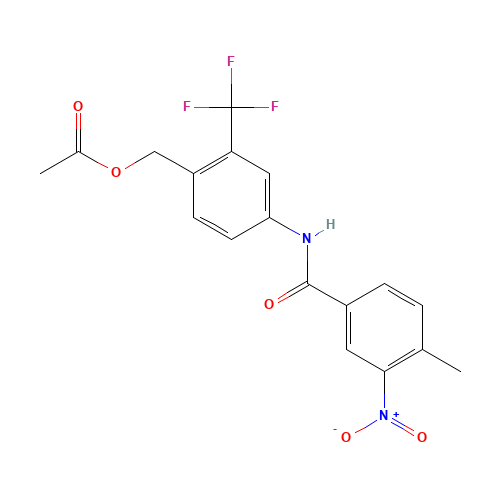 [4-[(4-methyl-3-nitrobenzoyl)amino]-2-(trifluoromethyl)phenyl]methyl acetate (CAS: 1318242-94-2) - Chemical Structure and Molecular Formula 