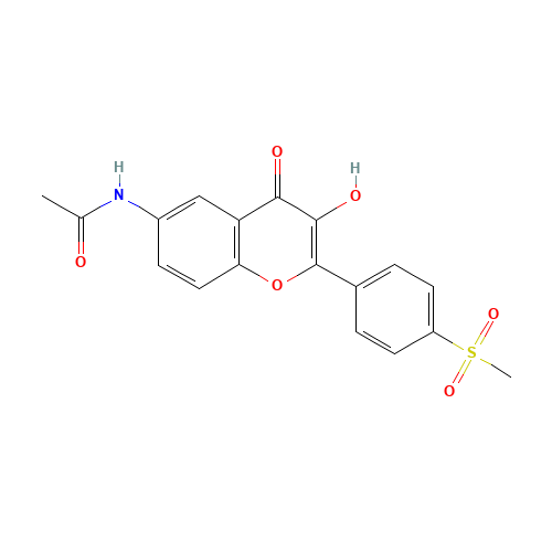 N-[3-hydroxy-2-(4-methylsulfonylphenyl)-4-oxochromen-6-yl]acetamide (CAS: 1187016-45-0) - Related Chemical Product