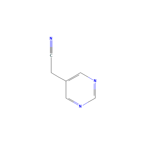 2-pyrimidin-5-ylacetonitrile (CAS: 1000564-45-3) - Chemical Structure and Molecular Formula 