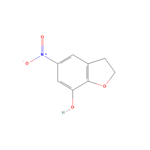 5-nitro-2,3-dihydro-1-benzofuran-7-ol (CAS: 170730-08-2) - Chemical Structure and Molecular Formula 