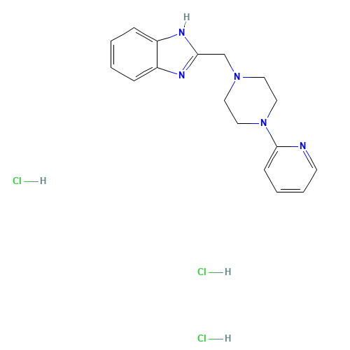 2-[(4-pyridin-2-ylpiperazin-1-yl)methyl]-1H-benzimidazole;trihydrochloride (CAS: 587870-77-7) - Related Chemical Product