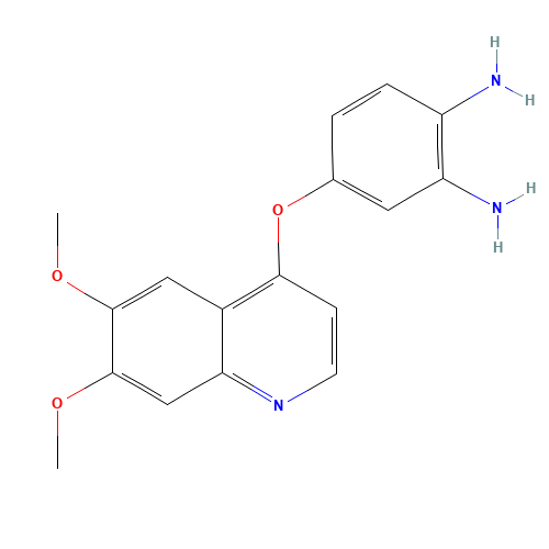 4-(6,7-dimethoxyquinolin-4-yl)oxybenzene-1,2-diamine (CAS: 769961-61-7) - Chemical Structure and Molecular Formula 