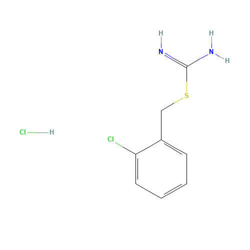 (2-chlorophenyl)methyl carbamimidothioate;hydrochloride (CAS: 3778-85-6) - Chemical Structure and Molecular Formula 
