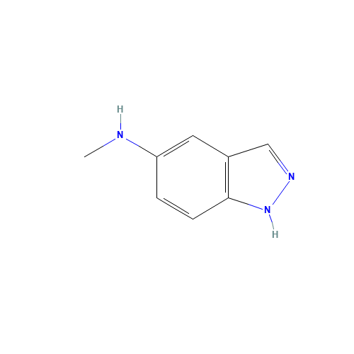 N-methyl-1H-indazol-5-amine (CAS: 478827-05-3) - Chemical Structure and Molecular Formula 
