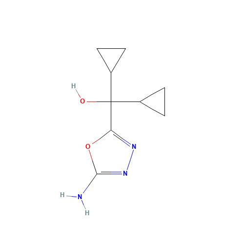 (5-amino-1,3,4-oxadiazol-2-yl)-dicyclopropylmethanol (CAS: 932369-53-4) - Related Chemical Product