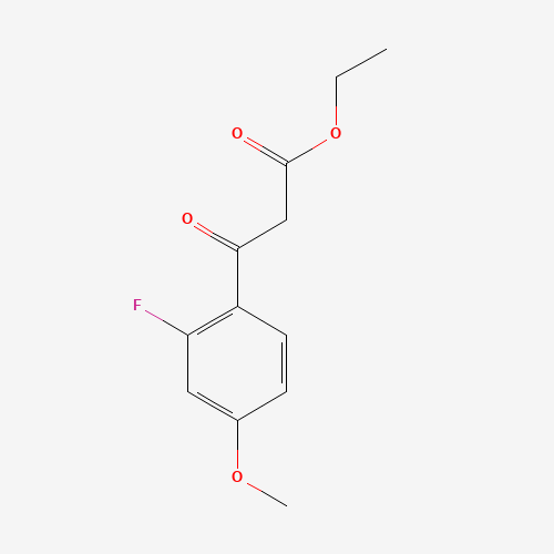 ethyl 3-(2-fluoro-4-methoxyphenyl)-3-oxopropanoate (CAS: 188182-79-8) - Chemical Structure and Molecular Formula 