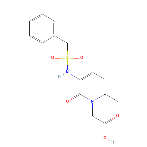 2-[3-(benzylsulfonylamino)-6-methyl-2-oxopyridin-1-yl]acetic acid (CAS: 179523-60-5) - Chemical Structure and Molecular Formula 