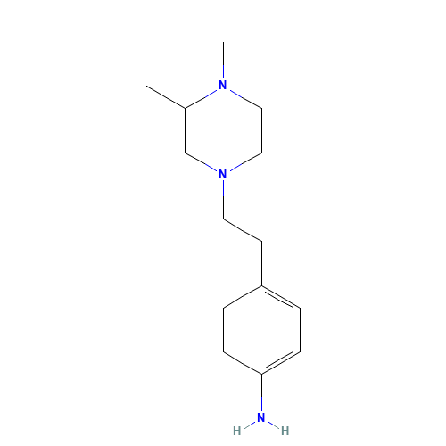 4-[2-(3,4-dimethylpiperazin-1-yl)ethyl]aniline (CAS: 837422-04-5) - Chemical Structure and Molecular Formula 