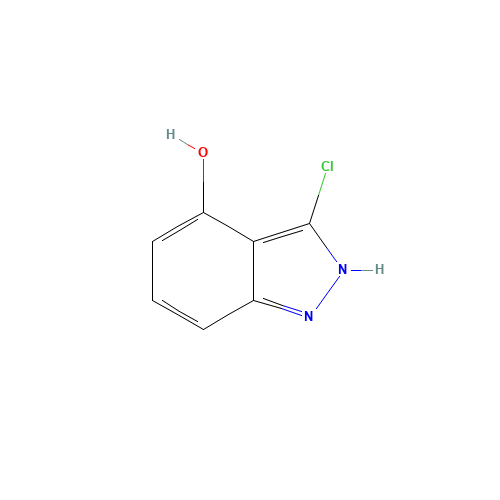 3-chloro-1,2-dihydroindazol-4-one (CAS: 1246307-72-1) - Chemical Structure and Molecular Formula 