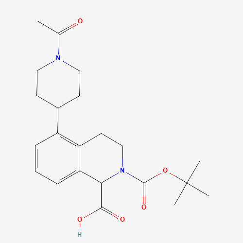 5-(1-acetylpiperidin-4-yl)-2-[(2-methylpropan-2-yl)oxycarbonyl]-3,4-dihydro-1H-isoquinoline-1-carboxylic acid (CAS: 1430563-95-3) - Related Chemical Product