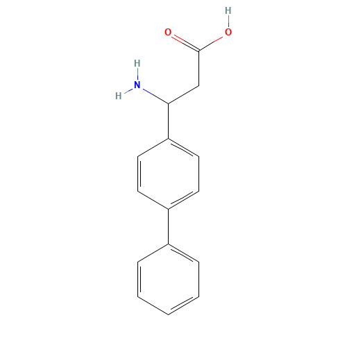3-amino-3-(4-phenylphenyl)propanoic acid (CAS: 63974-15-2) - Chemical Structure and Molecular Formula 
