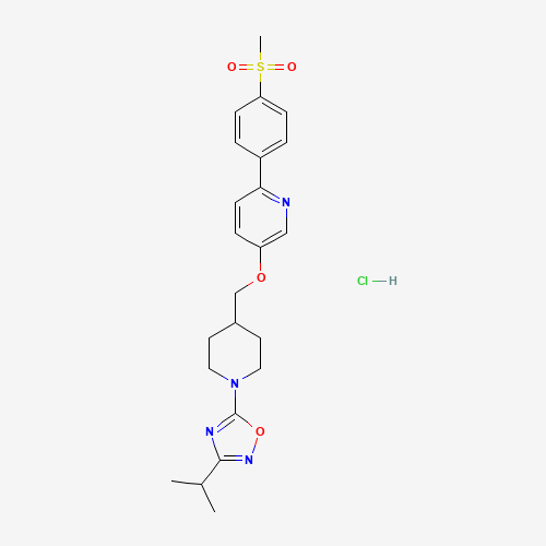 5-[4-[[6-(4-methylsulfonylphenyl)pyridin-3-yl]oxymethyl]piperidin-1-yl]-3-propan-2-yl-1,2,4-oxadiazole;hydrochloride (CAS: 1032824-54-6) - Related Chemical Product