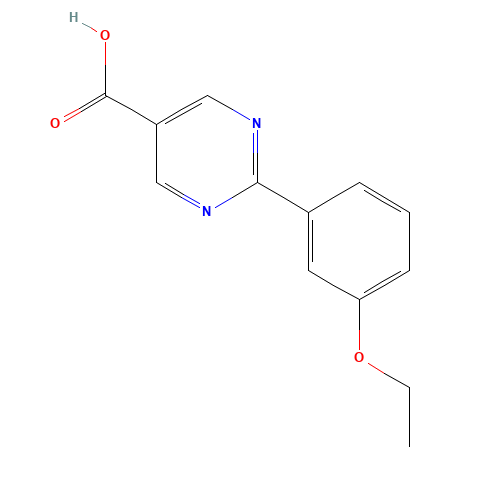 2-(3-ethoxyphenyl)pyrimidine-5-carboxylic acid (CAS: 1192155-04-6) - Chemical Structure and Molecular Formula 