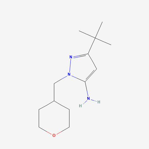 5-tert-butyl-2-(oxan-4-ylmethyl)pyrazol-3-amine (CAS: 1217420-55-7) - Related Chemical Product