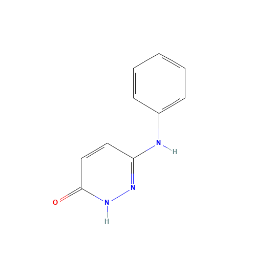 3-anilino-1H-pyridazin-6-one (CAS: 1496-84-0) - Chemical Structure and Molecular Formula 