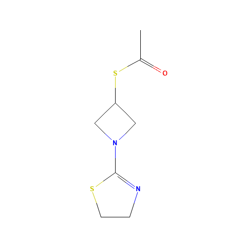 S-[1-(4,5-dihydro-1,3-thiazol-2-yl)azetidin-3-yl] ethanethioate (CAS: 161715-28-2) - Chemical Structure and Molecular Formula 