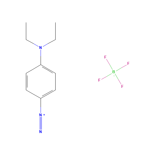 4-(diethylamino)benzenediazonium;tetrafluoroborate (CAS: 347-46-6) - Chemical Structure and Molecular Formula 