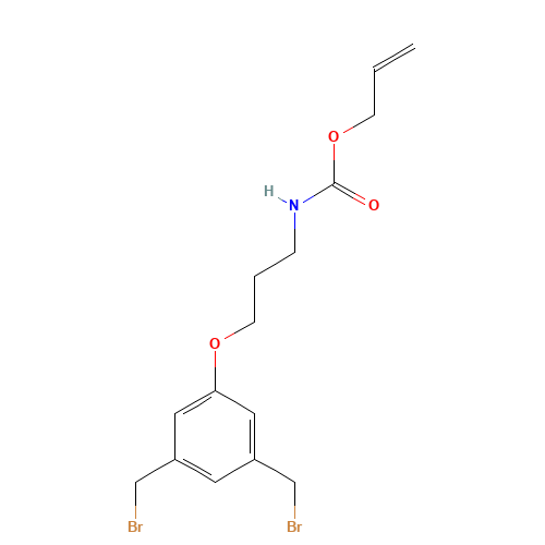 prop-2-enyl N-[3-[3,5-bis(bromomethyl)phenoxy]propyl]carbamate (CAS: 945489-96-3) - Related Chemical Product