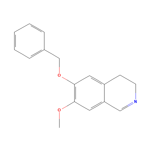 7-methoxy-6-phenylmethoxy-3,4-dihydroisoquinoline (CAS: 68360-22-5) - Chemical Structure and Molecular Formula 