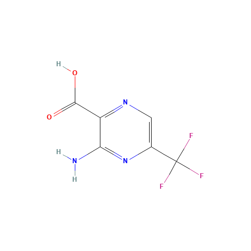 3-amino-5-(trifluoromethyl)pyrazine-2-carboxylic acid (CAS: 16014-65-6) - Chemical Structure and Molecular Formula 