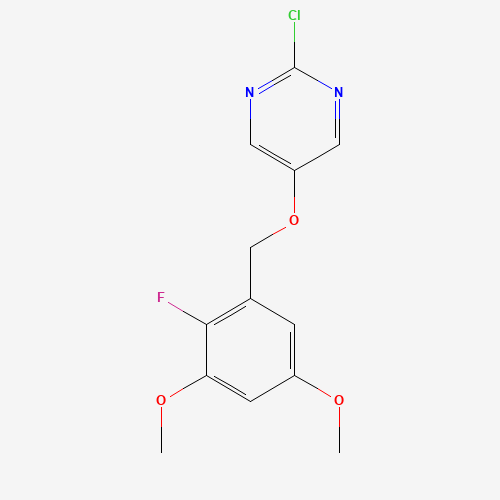 2-chloro-5-[(2-fluoro-3,5-dimethoxyphenyl)methoxy]pyrimidine (CAS: 1453212-59-3) - Chemical Structure and Molecular Formula 