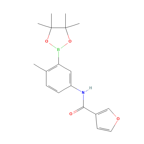 N-[4-methyl-3-(4,4,5,5-tetramethyl-1,3,2-dioxaborolan-2-yl)phenyl]furan-3-carboxamide (CAS: 623907-54-0) - Related Chemical Product
