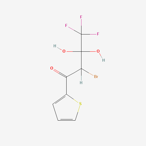 2-bromo-4,4,4-trifluoro-3,3-dihydroxy-1-thiophen-2-ylbutan-1-one (CAS: 182131-50-6) - Related Chemical Product