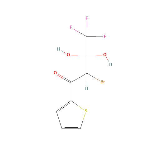 2-bromo-4,4,4-trifluoro-3,3-dihydroxy-1-thiophen-2-ylbutan-1-one (CAS: 182131-50-6) - Related Chemical Product