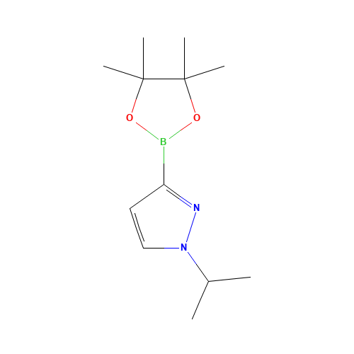 1-propan-2-yl-3-(4,4,5,5-tetramethyl-1,3,2-dioxaborolan-2-yl)pyrazole (CAS: 1071496-88-2) - Chemical Structure and Molecular Formula 